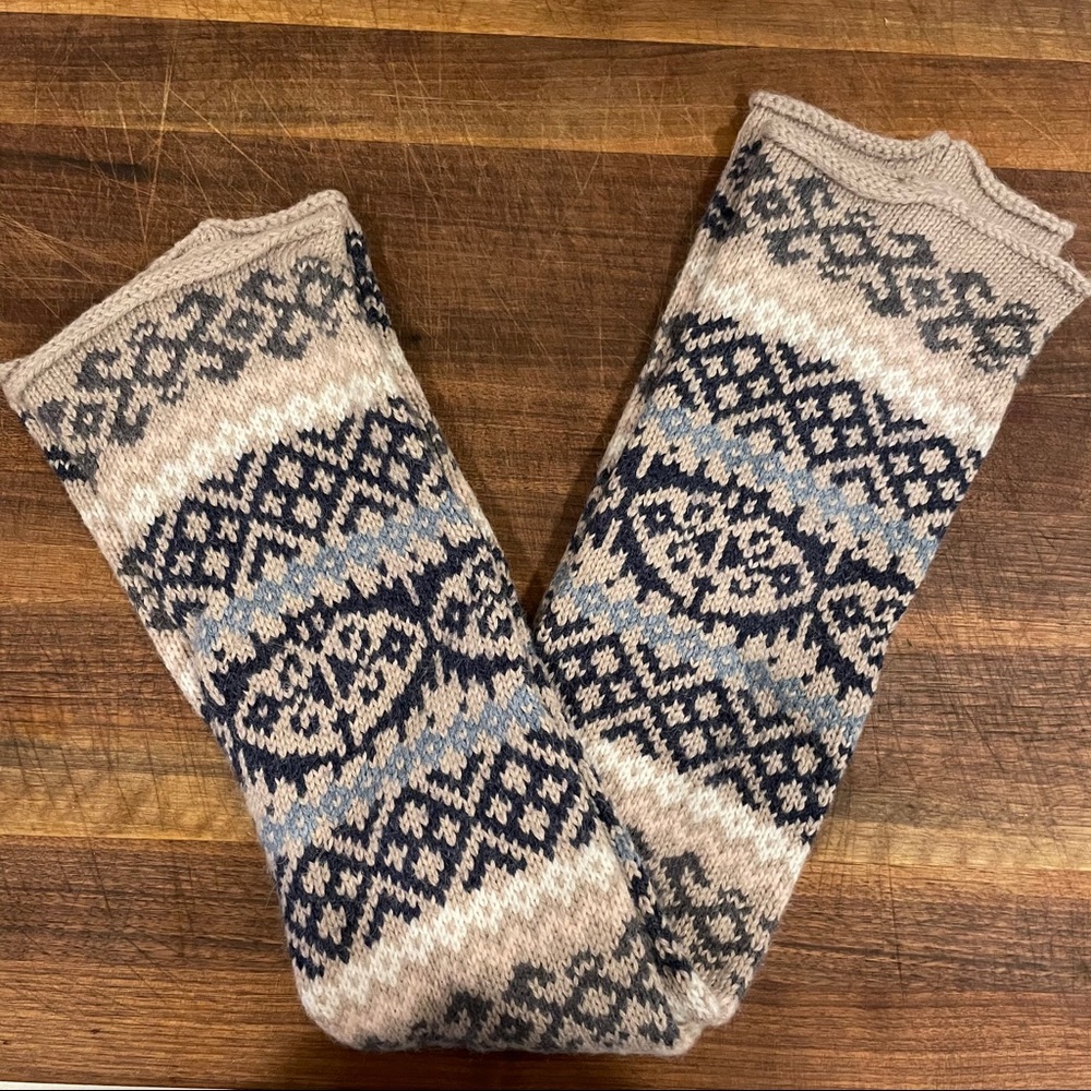 Anthropologie fair isle leg warmers